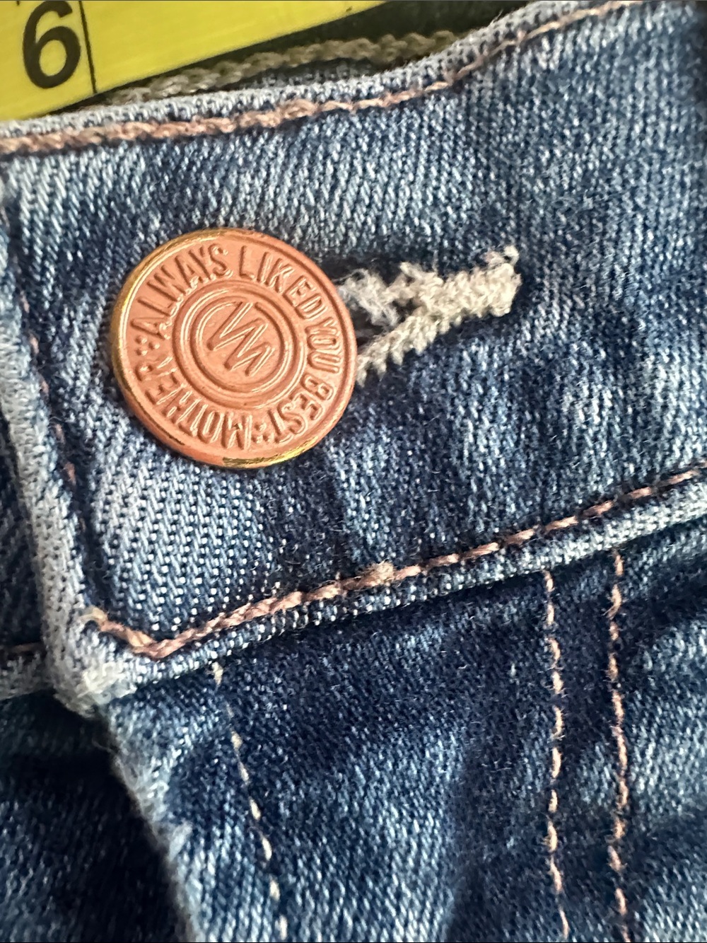 MOTHER Distressed Blue Jeans - Picture 5 of 10